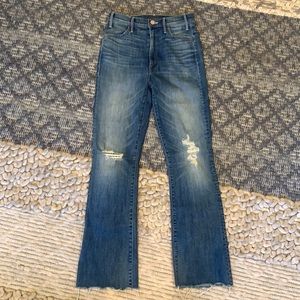 Mother Cropped flare denim
